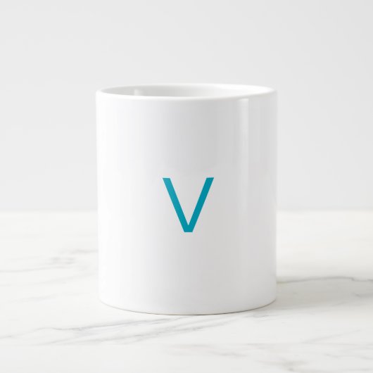 Customised letter V mug Jumbo-Tasse (Vorderseite)