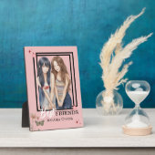 Customiz Karikatur Gesicht Beste BESTE FREUNDIN NI Fotoplatte (Seite)