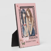 Customiz Karikatur Gesicht Beste BESTE FREUNDIN NI Fotoplatte (Seite)