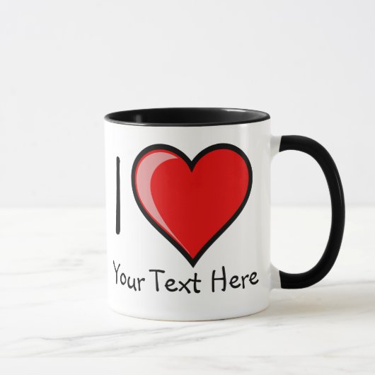 Customizabe I Herz-Tasse Tasse (Rechts)