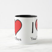 Customizabe I Herz-Tasse Tasse (Zentrum)
