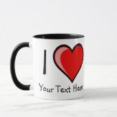 Customizabe I Herz-Tasse Tasse (Links)