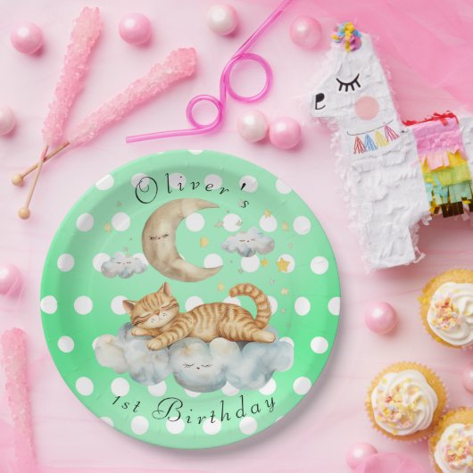 Customizable 1st Birthday Pappteller (Party)