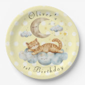 Customizable 1st Birthday Pappteller (Vorderseite)