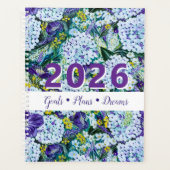 Customizable 2026 Rhapsody-Purple&White Hydrangea Planer (Vorderseite)