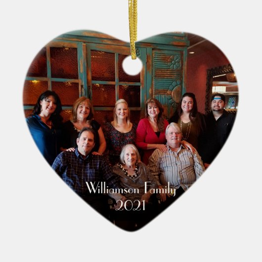 Customizable 2-sided 2, Foto von Christmas Ornamen Keramik Ornament (Vorne)