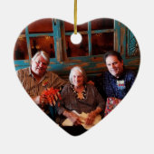 Customizable 2-sided 2, Foto von Christmas Ornamen Keramik Ornament (Hinten)