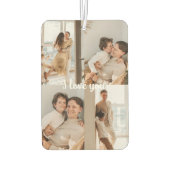 Customizable 4-Photo Collage I Love You Keepsake  Autolufterfrischer (Rückseite)