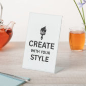 Customizable 4x6" Blank Event Display Pedestal Sig Sockelschild (In SItu)