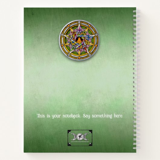 Customizable 8.5 x 11 Beltane May Day Notebook Notizblock (Rückseite)