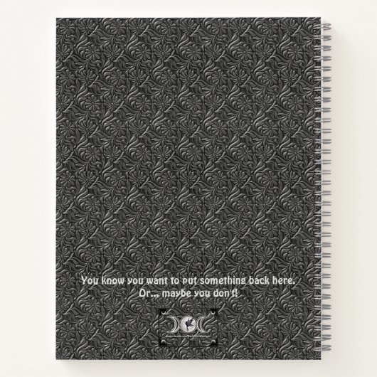 Customizable 8.5 x 11 Elemental Pentacle Notebook Notizblock (Rückseite)