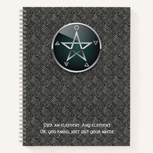 Customizable 8.5 x 11 Elemental Pentacle Notebook Notizblock (Vorderseite)