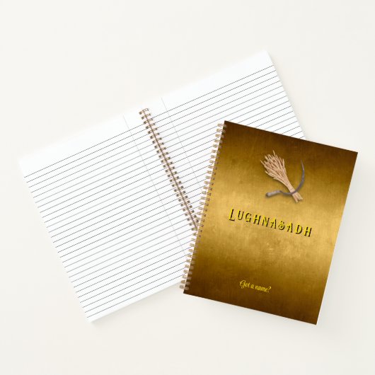Customizable 8.5 x 11 Lughnasadh Harvest Notebook Notizblock (Innenseite)