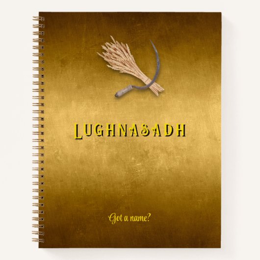 Customizable 8.5 x 11 Lughnasadh Harvest Notebook Notizblock (Vorderseite)