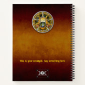 Customizable 8.5 x 11 Samhain Halloween Notebook Notizblock (Rückseite)