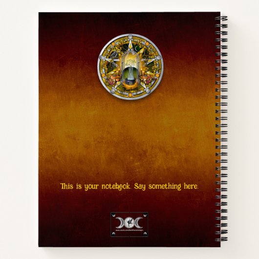 Customizable 8.5 x 11 Samhain Halloween Notebook Notizblock (Rückseite)