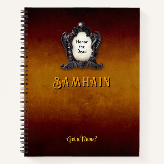 Customizable 8.5 x 11 Samhain Halloween Notebook Notizblock (Vorderseite)