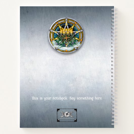 Customizable 8.5x11 Imbolc Candlemas Notebook Notizblock (Rückseite)