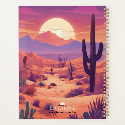 Customizable agenda, planner, name, year, desert planer (Rückseite)