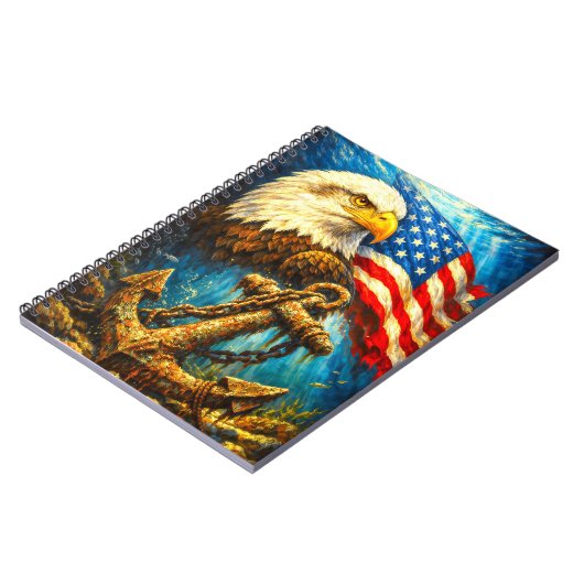 CUSTOMIZABLE AMERICAN EAGLE NOTEBOOK NOTIZBLOCK (Linke Seite)