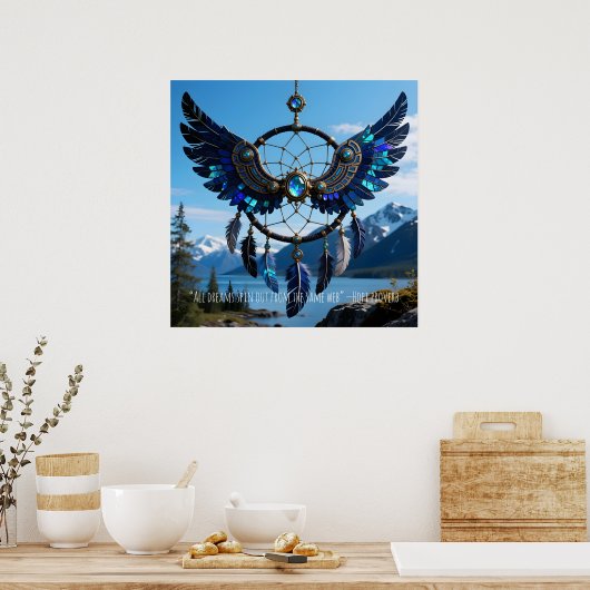 Customizable and Dowloadable Dreamcatcher Wings Poster (Küche)