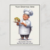 Customizable Any Occasion Cooking / Chef Postcard Postkarte (Vorderseite)