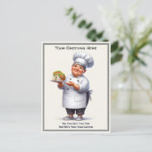 Customizable Any Occasion Cooking / Chef Postcard Postkarte (Stehend Vorderseite)