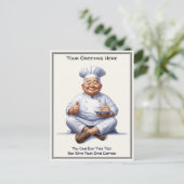 Customizable Any Occasion Cooking / Chef Postcard Postkarte (Stehend Vorderseite)