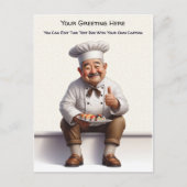 Customizable Any Occasion Cooking / Chef Postcard Postkarte (Vorderseite)