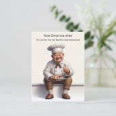 Customizable Any Occasion Cooking / Chef Postcard Postkarte (Stehend Vorderseite)
