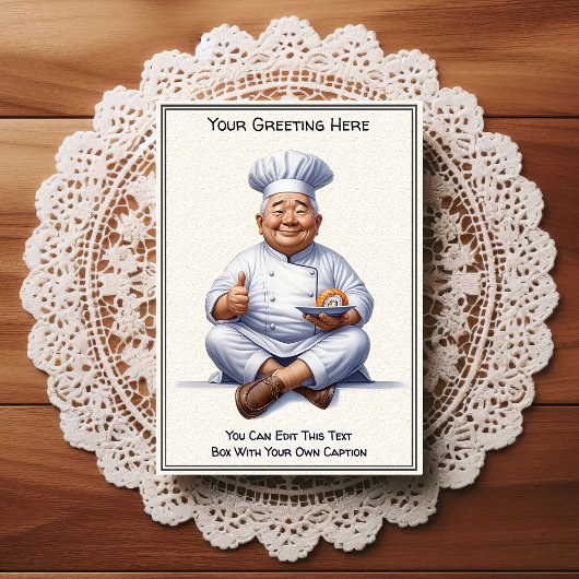 Customizable Any Occasion Cooking / Chef Postcard Postkarte