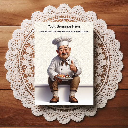 Customizable Any Occasion Cooking / Chef Postcard Postkarte