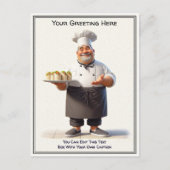 Customizable Any Occasion Cooking / Chef Postcard Postkarte (Vorderseite)