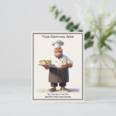 Customizable Any Occasion Cooking / Chef Postcard Postkarte (Stehend Vorderseite)