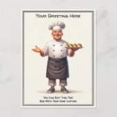 Customizable Any Occasion Cooking / Chef Postcard Postkarte (Vorderseite)