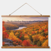 Customizable Autumn Wall Tapestry Set Home Gift Wandteppich Mit Holzrahmen (Vorderseite 3)