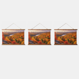 Customizable Autumn Wall Tapestry Set Home Gift Wandteppich Mit Holzrahmen