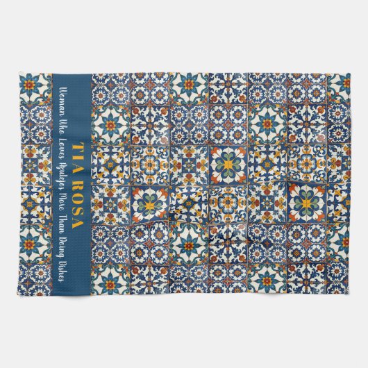 Customizable Azulejo Sass Geschirrtuch (Horizontal)