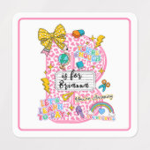 Customizable “B is for” Alphabet Art – Inspiration Etiketten (Design 2)