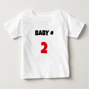 Customizable Baby # Ankündigung Baby T-shirt