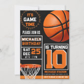 Customizable basketball birthday invitations einladung (Vorderseite)