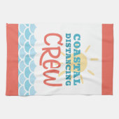 Customizable Beach Theme Sun Waves Geschirrtuch (Horizontal)