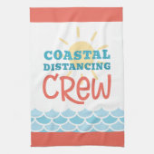 Customizable Beach Theme Sun Waves Geschirrtuch (Vertikal)