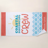 Customizable Beach Theme Sun Waves Strandtuch (Vorderseite)