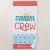 Customizable Beach Theme Sun Waves Strandtuch (Vorderseite)