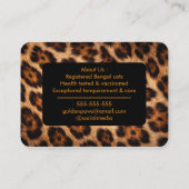Customizable Bengal Cat Cattery  Visitenkarte (Rückseite)