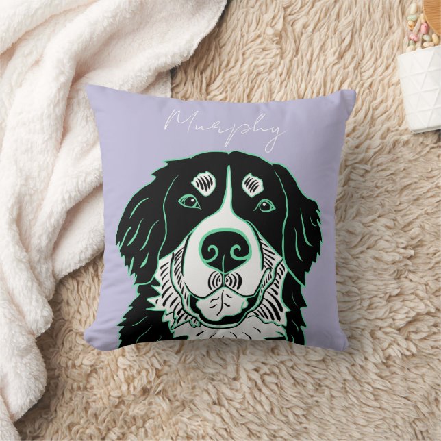Customizable Bernese Mountain Dog   Kissen (Decke)