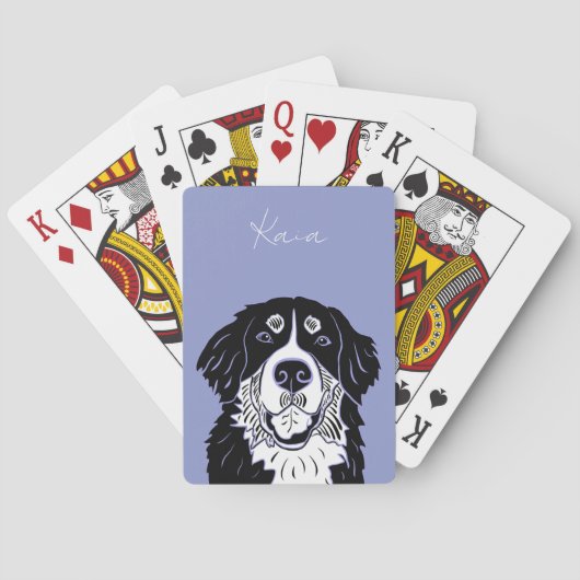 Customizable Bernese Mountain Dog   Poker Cards Spielkarten (Rückseite)