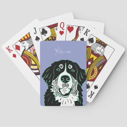 Customizable Bernese Mountain Dog   Spielkarten (Rückseite)