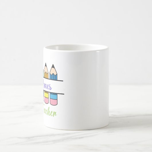 Customizable Best Teacher Appreciation Kaffeetasse (Mittel)